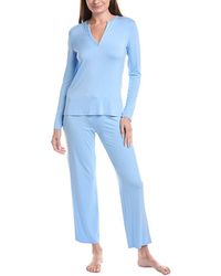 Natori - 2Pc Feathers Essentials Pajama Pant Set - Lyst