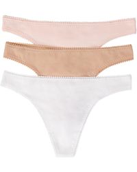On Gossamer - Cabana Cotton Low Rise Hip G Thong 3-pack - Lyst