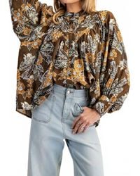 Eesome - Hollis Floral Printed Button Down Top - Lyst