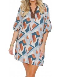 Thml - Short Sleeve Print Mini Dress - Lyst
