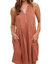 Wishlist - Brinkley Button-Up Mini Dress - Lyst