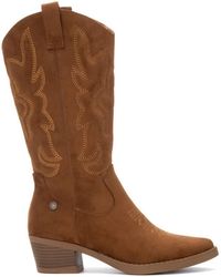 Xti - Italian Western Suede Booties Refresh Collection By - Lyst