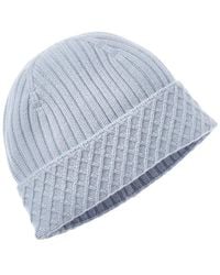 Bruno Magli - Diamond Cuff Rib Cashmere Beanie - Lyst