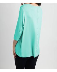Angel - Button-Back Scoop Neck Top - Lyst