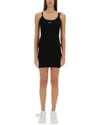 Off-White c/o Virgil Abloh - Slim Fit Logo Mini Dress For - Lyst