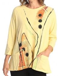 Jess & Jane - Tik Tak Mineral Washed Patch Pocket Cotton Top - Lyst