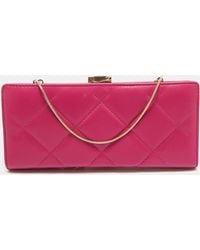Carolina Herrera - Quilted Leather Frame Chain Clutch - Lyst