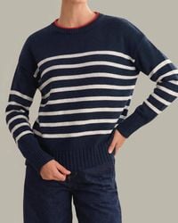525 America - Hazel Striped Crew Neck Pullover - Lyst
