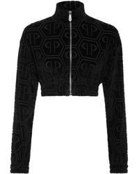 Philipp Plein - Cropped Tracksuit Jacket Jacquard Monogram - Lyst