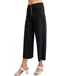 Easel - Button-Front High-Rise Twill Pants - Lyst