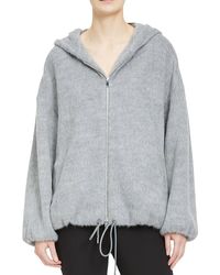Theory - Outerwear Oversized Zip Up Drawstring Hoodie Jacket - Lyst