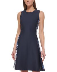 DKNY - Plus Cocktail Short Fit & Flare Dress - Lyst