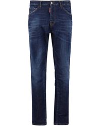 DSquared² - Straight-Leg Medium-Dark Wash Denim Jeans - Lyst
