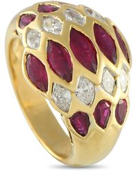 LB Exclusive - 18K 0.70 Ct Diamond And 2.62 Ct Ruby Cocktail Ring Mf19-073125 - Lyst