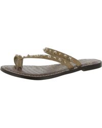 Sam Edelman - Gordie Leather Toe Loop Slide Sandals - Lyst
