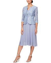 Alex Evenings - Petites 2 Pc Midi Cocktail And Party Dress - Lyst
