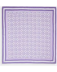 COACH - Signature Print Silk Square Scarf - Lyst