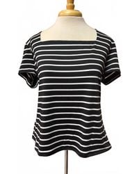 Blu Pepper - Stripe Square Neck Short Sleeve Top - Lyst