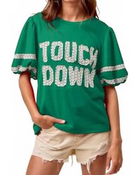 Bibi - Gameday Theme Sleeve Touch Down Patchwork Top - Lyst