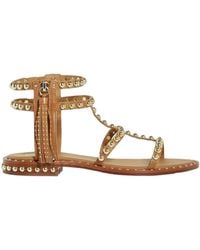 Ash - Power Leather Gladiator Studded Flat Sandals New Cinnamon 421013-Cin - Lyst