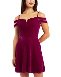 Bcx - Juniors Notched Neck Mini Cocktail And Party Dress - Lyst