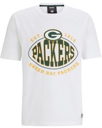 BOSS - X Nfl Stretch-cotton T-shirt With Collaborative Branding - Lyst