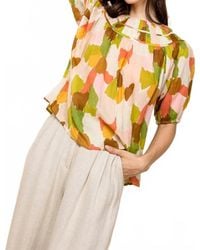 Thml - Krista Abstract Multi Color Short Sleeve Top - Lyst