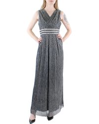 Xscape - Petites Crinkled Metallic Evening Dress - Lyst