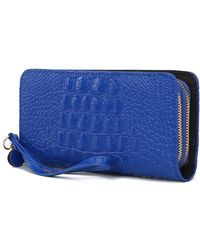 MKF Collection by Mia K - Eve Genuine Leather Crocodile-embossed Wristlet Wallet By Mia K. - Lyst