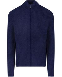 Aspesi - Zip-Front Mock Neck Sweater - Lyst