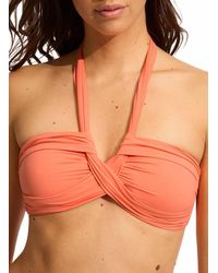 Seafolly - Collective Halter Bandeau Bikini Top - Lyst