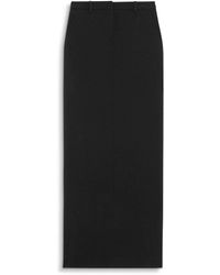 Theory - Wool Trouser Maxi Skirt - Lyst