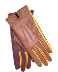 Echo - Colorblock Leather Gloves - Lyst