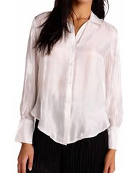 Bella Dahl - Wide Collar Shirt Tail Button Down Top - Lyst