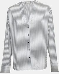 Sandro - Pinstripe V-Neck Top - Lyst