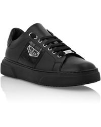 Philipp Plein - Nappa Leather Lo-Top Sneakers Triangle Plein - Lyst