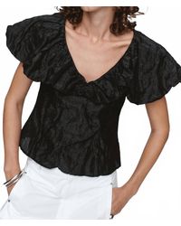 MARLE - Andre Textured Ruffle Top - Lyst