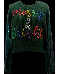 Queen Of Sparkles - Merry & Bright Sequin Sweater - Lyst