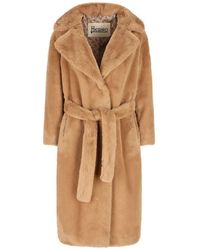 Herno - Mid-Length Faux Fur Coat - Lyst