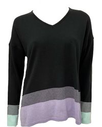 French Kyss - Ombre 3/4 V-neck Top - Lyst