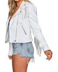 BuddyLove - Rife Crystal Fringe Vegan Leather Jacket - Lyst