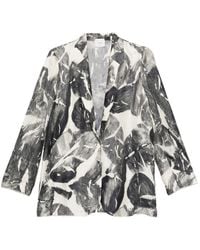 Alysi - Printed Single-Breasted Jacket - Lyst