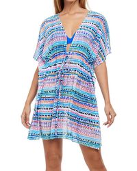 Gottex - V-Neck Mesh Tunic Cover Up - Lyst