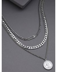 SOH - Set Of 3-Plated Layered Chain - Lyst