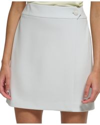Calvin Klein - Petites A-line Mini Wrap Skirt - Lyst