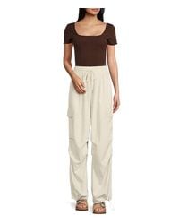 Sadie & Sage - Vita Elastic Waist Cargo Pants - Lyst