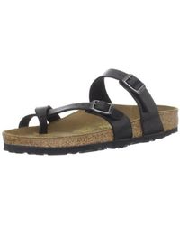 Birkenstock - Mayari Leather Slip On Footbed Sandals - Lyst