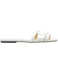 Jimmy Choo - Laran Nappa Leather Slides, Brand Size 34.5 Us - Lyst