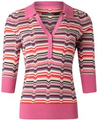 Iris Setlakwe - V Neck Polo With Contrast Rib Sweater - Lyst