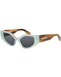 Off-White c/o Virgil Abloh - Sunglasses Cat Eye Full Rim, Frame And Dark Lens Oeri063Memphis1007 - Lyst